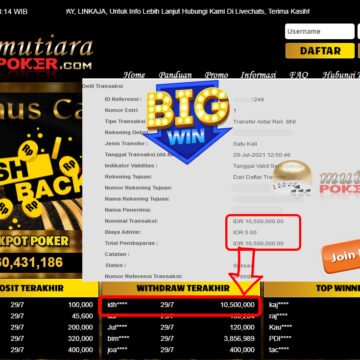 BUKTI TRANSFER 10.5 JUTA MEMBER BANDAR Q