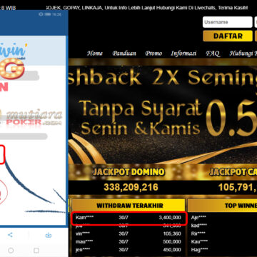 BUKTI TRANSFER 3.4 JUTA MEMBER BANDAR Q