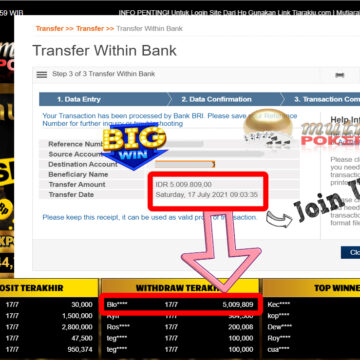 BUKTI TRANSFER 5 JUTA MEMBER BANDAR Q