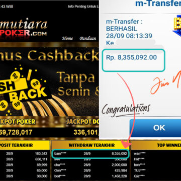 BUKTI TRANSFER 8 JUTA MEMBER BANDAR Q