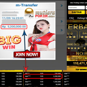 BUKTI TRANSFER 5.2 JUTA MEMBER BANDAR Q