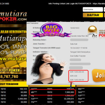 BUKTI TRANSFER 7 JUTA MEMBER BANDAR Q