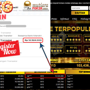 Bukti Withdraw ( 12.524.000 ) Member Setia Mutiarapoker