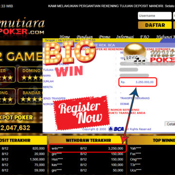 Bukti Withdraw ( 3.250.000 ) Member Setia Mutiarapoker