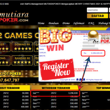 Bukti Withdraw ( 3.296.630 ) Member Setia Mutiarapoker