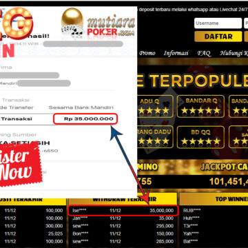 Bukti Withdraw ( 35.000.000 ) Member Setia Mutiarapoker