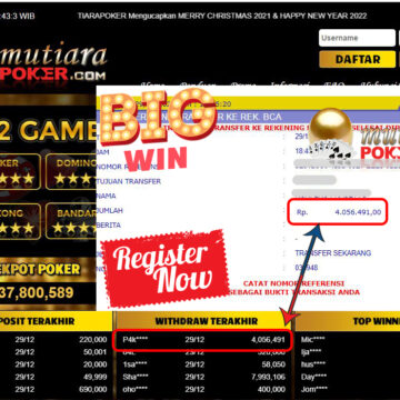 Bukti Withdraw ( 4.056.491 ) Member Setia Mutiarapoker