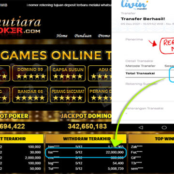 Bukti Withdraw ( 22.000.000 ) Member Setia Mutiarapoker