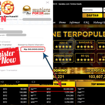 Bukti Withdraw ( 50.000.000 ) Member Setia Mutiarapoker