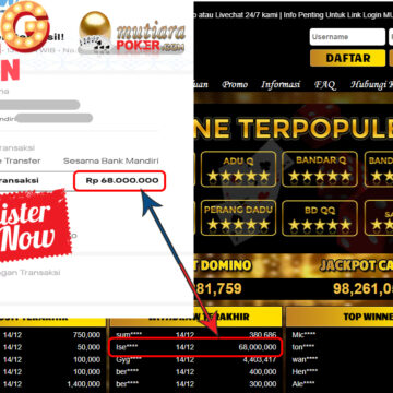 Bukti Withdraw (68.000.000 ) Member Setia Mutiarapoker