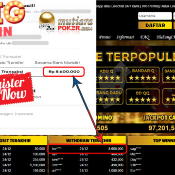 Bukti Withdraw ( 8.600.000 ) Member Setia Mutiarapoker