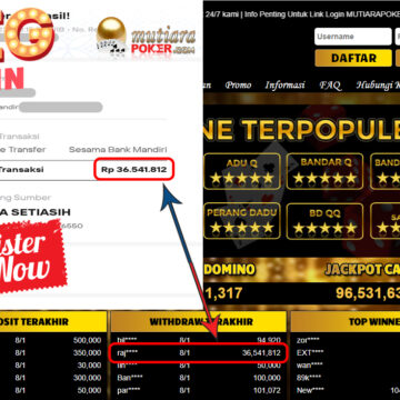 Bukti Withdraw ( 36.541.812 ) Member Setia Mutiarapoker