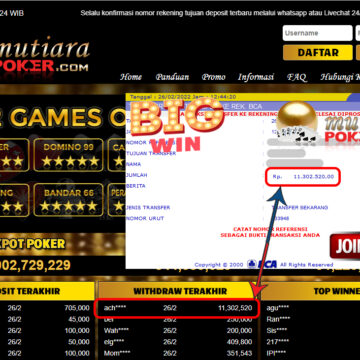 Bukti Withdraw ( 11.302.520.- ) Member Setia Mutia