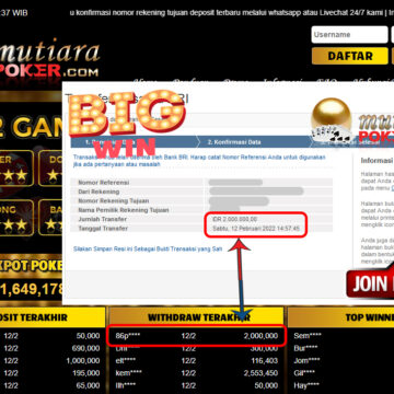 Bukti Withdraw ( 2.000.000,- ) Member Setia Mutia