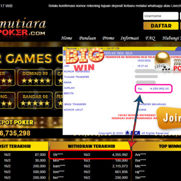 Bukti Withdraw ( 4.355.992,- ) Member Setia Mutia