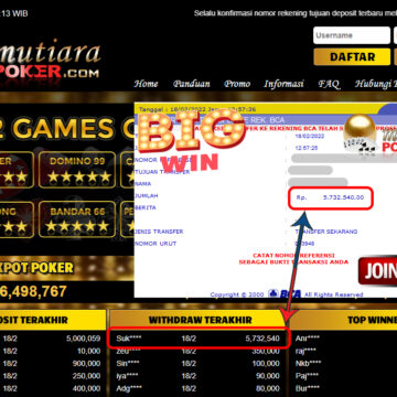 Bukti Withdraw ( 5.732.540,- ) Member Setia Mutia