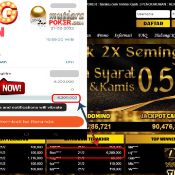 Bukti Withdraw ( 6.200.000,- ) Member Setia Mutia