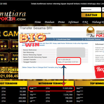 Bukti Withdraw ( 11.825.694.- ) Member Setia Mutia