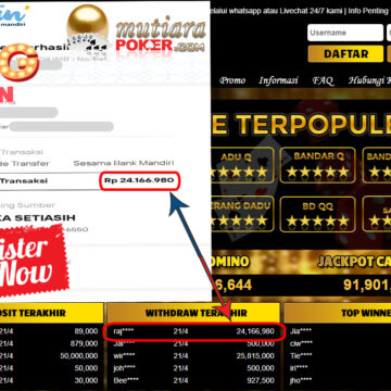 Bukti Withdraw ( 24.166.980.- ) Member Setia Mutia