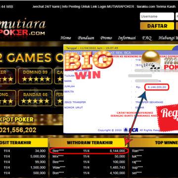 Bukti Withdraw ( 8.144.000.- ) Member Setia Mutia