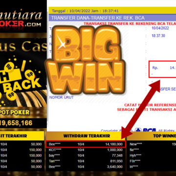 Bukti Withdraw ( 14.180.000.- ) Member Setia Mutia