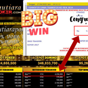 Bukti Withdraw ( 4.256.000.- ) Member Setia Mutia