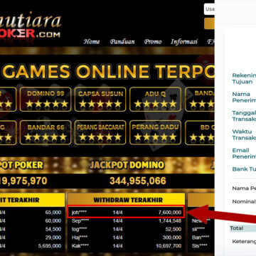 Bukti Withdraw ( 7.600.000.- ) Member Setia Mutia