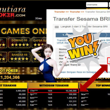 Bukti Withdraw ( 10.246.000.- ) Member Setia Mutia