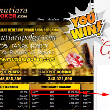 Bukti Withdraw ( 11.200.000.- ) Member Setia Mutiarapoker