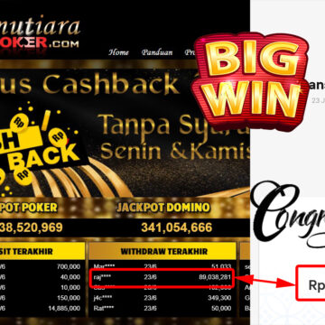 Bukti Withdraw (89.038.281.- ) Member Setia Mutiarapoker