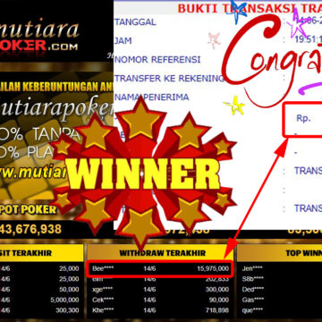 Bukti Withdraw (15.975.000.- ) Member Setia Mutiarapoker