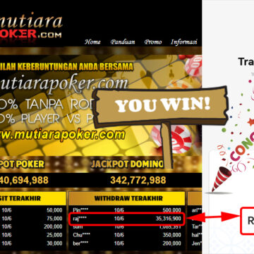 Bukti Withdraw (35.316.900.- ) Member Setia Mutiarapoker