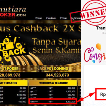 Bukti Withdraw (5.500.000.- ) Member Setia Mutiarapoker