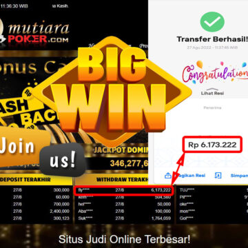 Bukti Withdraw ( 6.173.222,- ) Member Setia Mutiarapoker