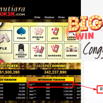 Bukti Withdraw ( 17.046.773,- ) Member Setia Mutiarapoker