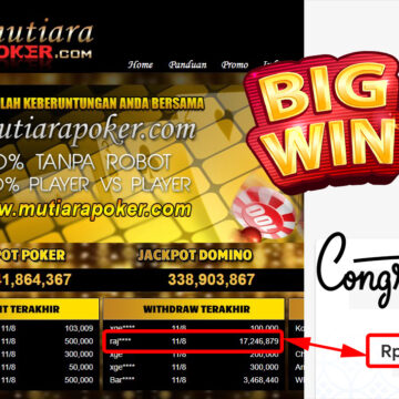 Bukti Withdraw ( 17.246.879,- ) Member Setia Mutiarapoker