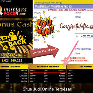 Bukti Withdraw (4.572.000- ) Member Setia Mutiarapoker