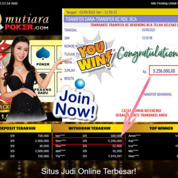 Bukti Withdraw (5.256.000,- ) Member Setia Mutiarapoker