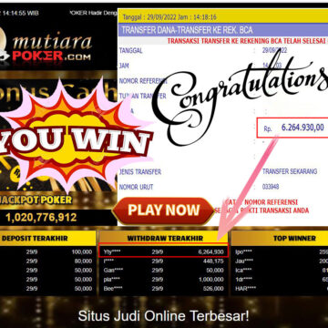 Bukti Withdraw (6.264.930- ) Member Setia Mutiarapoker