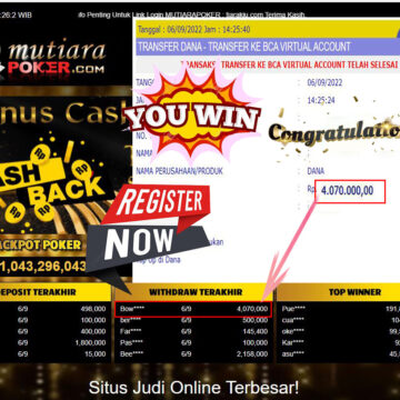 Bukti Withdraw (4.070.000,- ) Member Setia Mutiarapoker