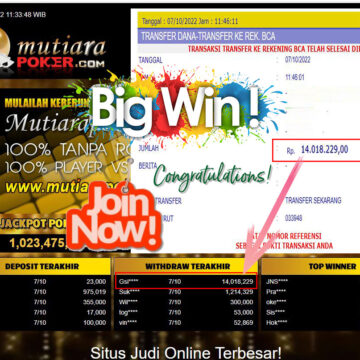 Bukti Withdraw (14.018.229- ) Member Setia Mutiarapoker