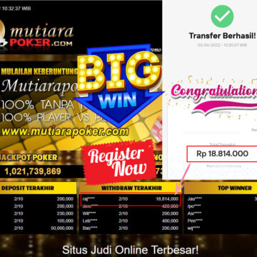 Bukti Withdraw (18.814.000- ) Member Setia Mutiarapoker