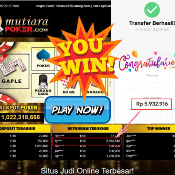 Bukti Withdraw (5.932.916- ) Member Setia Mutiarapoker