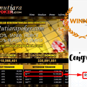 Bukti Withdraw (15.159.600- ) Member Setia Mutiarapoker