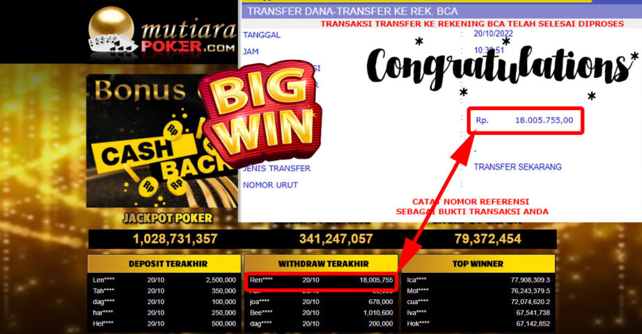 Bukti Withdraw (18.005.755- ) Member Setia Mutiarapoker