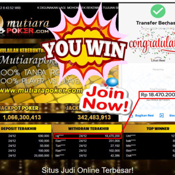 Bukti Withdraw (18.470.200- ) Member Setia Mutiarapoker