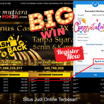 Bukti Withdraw (23.340.300- ) Member Setia Mutiarapoker