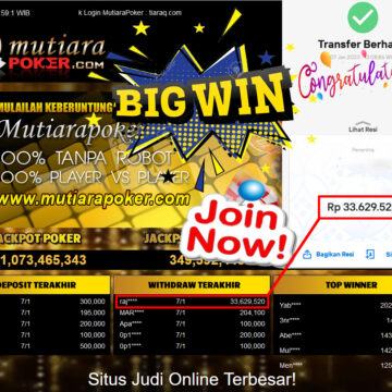 Bukti Withdraw (33.629.520.- ) Member Setia Mutiarapoker