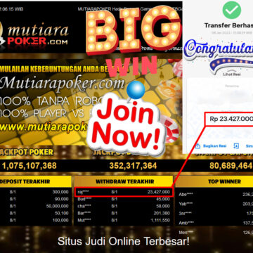 Bukti Withdraw (23.427.000.- ) Member Setia Mutiarapoker