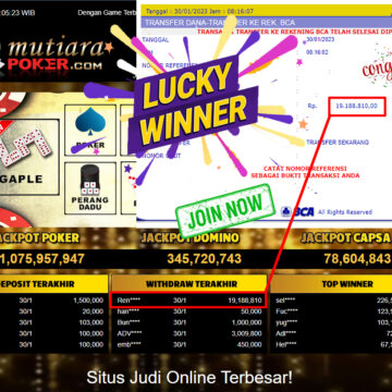 Bukti Withdraw (19.188.810.- ) Member Setia Mutiarapoker